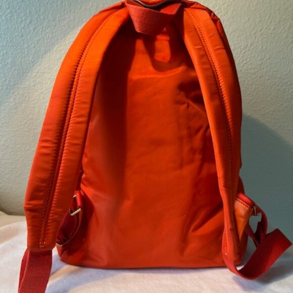 Anya Hindmarch Orange Smiley Happy Winking Face Chubby Small Nylon Backpack main image 5
